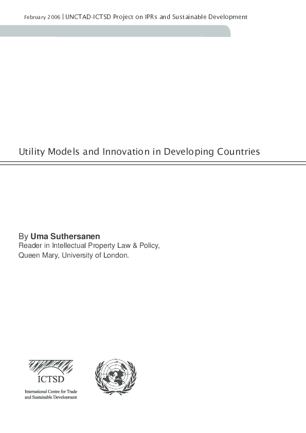 (PDF) Utility Models and Innovation in Developing Countries