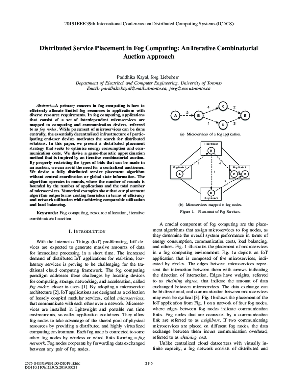 (PDF) Distributed Service Placement in Fog Computing An Iterative ...
