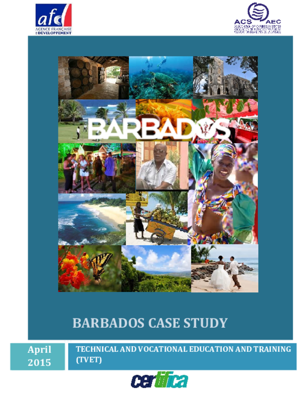 (PDF) BARBADOS CASE STUDY TECHNICAL AND VOCATIONAL EDUCATION AND