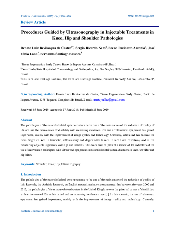 (PDF) Procedures guided by ultrasonography in injectable treatments in ...