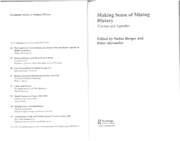 Pdf Mining Heritage Comparative Perspectives