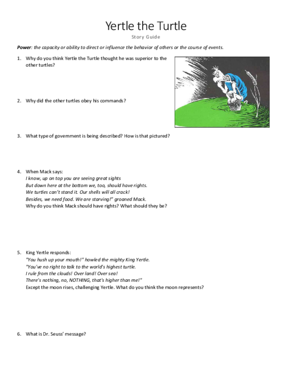 (PDF) Yertle the Turtle Story Guide Pawan Sharma Academia.edu