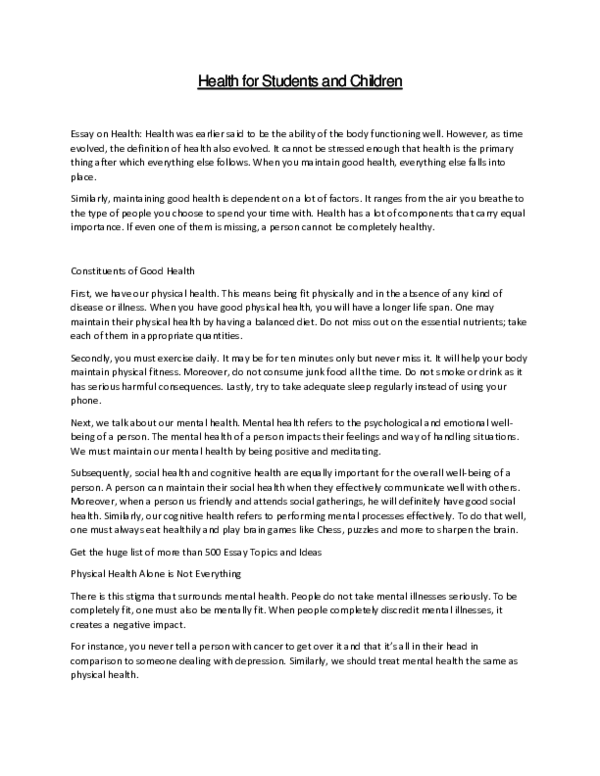 How To Maintain Good Physical Health