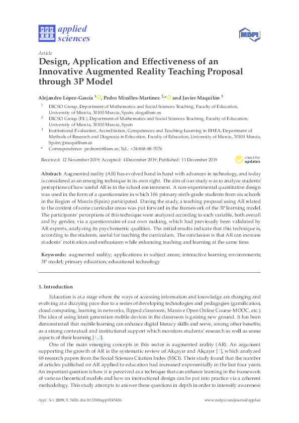 (PDF) Design, Application and Effectiveness of an Innovative Augmented ...