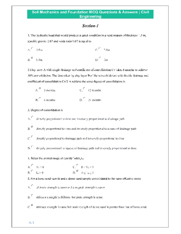 (PDF) Soil Mech MCQS Usama Ahmad Academia.edu