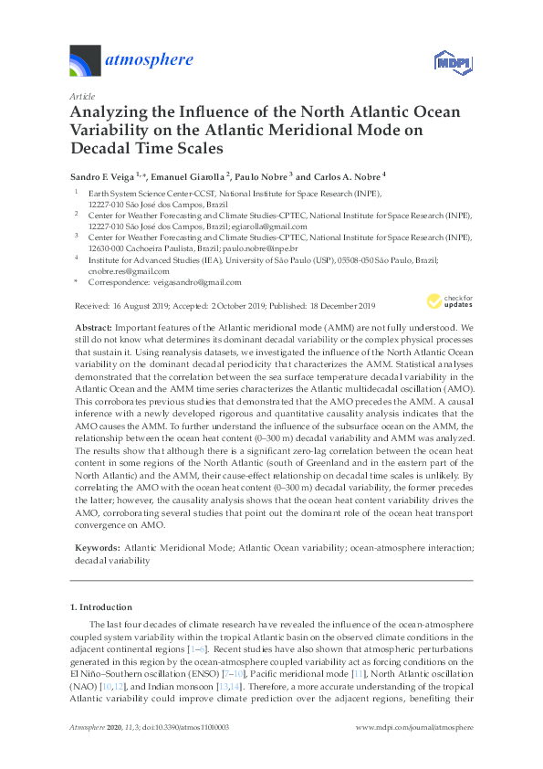 (PDF) Analyzing the Influence of the North Atlantic Ocean Variability ...