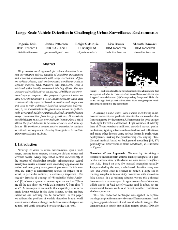 (PDF) Large-scale vehicle detection in challenging urban surveillance ...