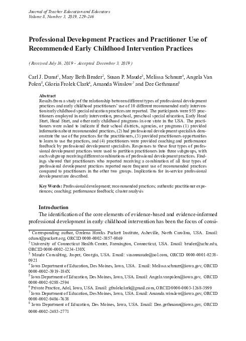 (PDF) Professional Development Practices and Practitioner Use of ...