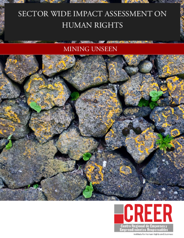 (PDF) Mining Unseen: Sector Wide Human Rights Impact Assessment of the ...