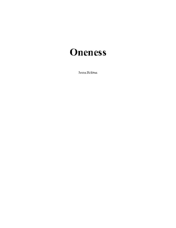 (PDF) Oneness