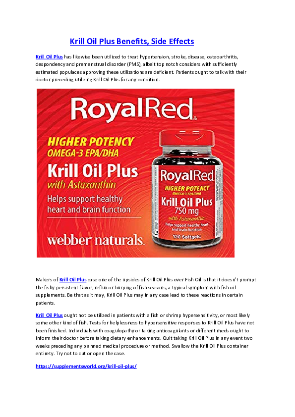 (PDF) Krill Oil Plus Benefits, Side Effects dolorllickson lan