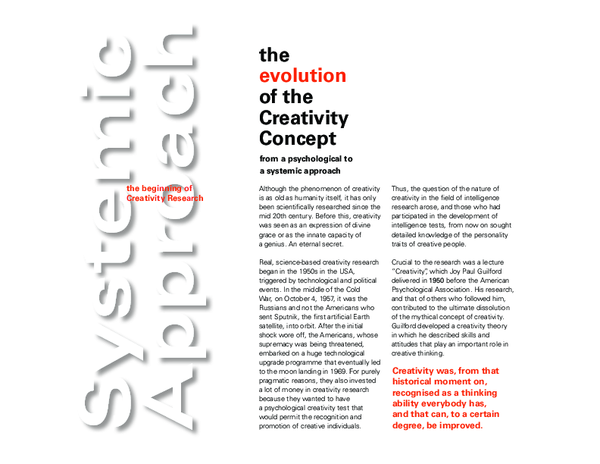 (PDF) The Evolution of the Creativity Concept