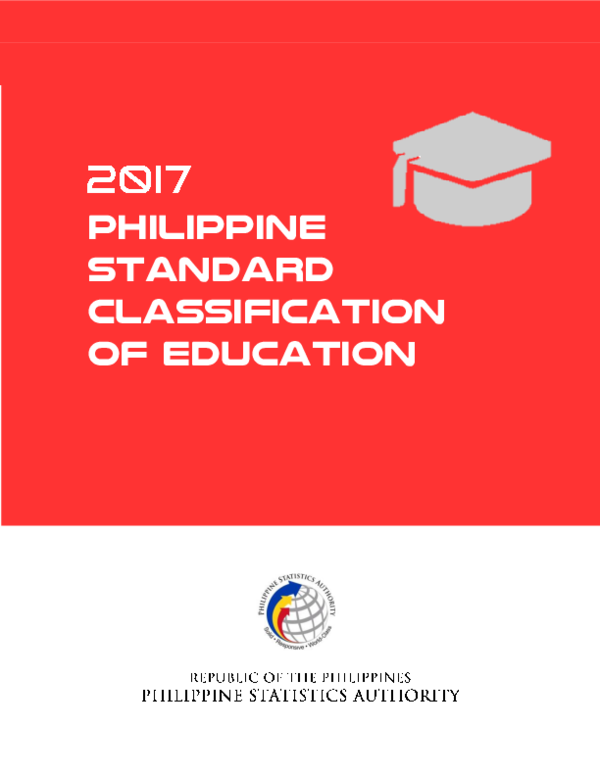 (PDF) PHILIPPINE STANDARD CLASSIFICATION Of education Aljan Pantaleon Academia.edu