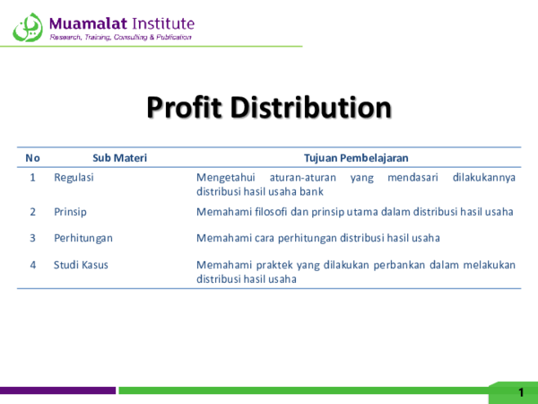 (PDF) Profit Distribution