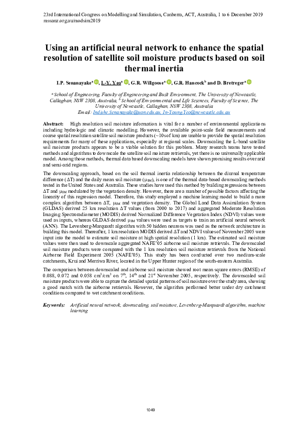(PDF) Using an artificial neural network to enhance the spatial ...
