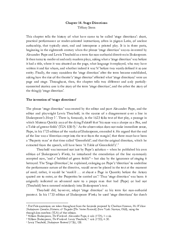 Stage Directions