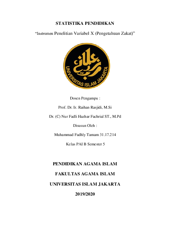 Doc Tamam Statistika Fadhly Tamam Academia Edu