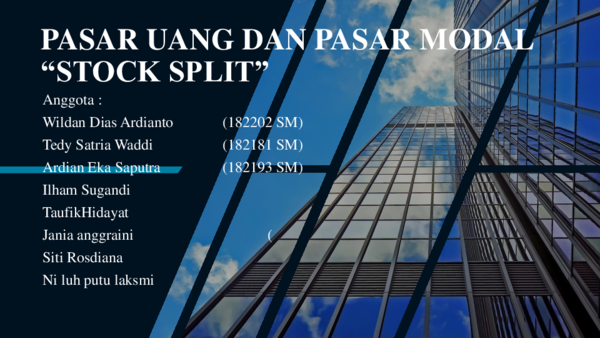 Ppt Pasar Uang Dan Pasar Modal Ppt Kelompok 7