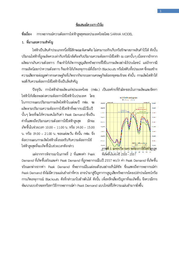 (PDF) Forecasting Peak Electricity Demand in Thailand