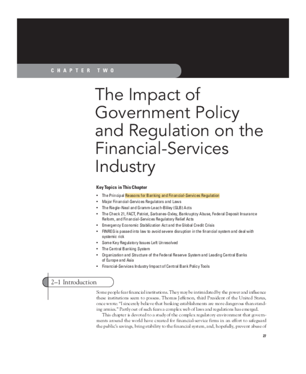 (PDF) Confirming Pages The Impact of Government Policy and Regulation ...