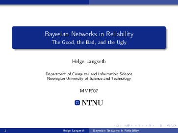 (PDF) Bayesian networks in reliability