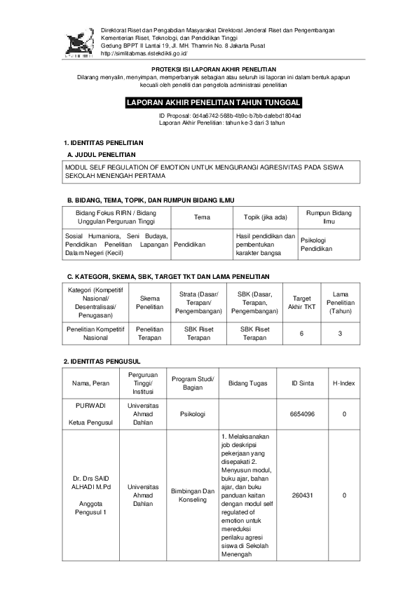 Pdf Modul Self Regulation Of Emotion Untuk Mengurangi Agresivitas Pada Siswa Sekolah Menengah Pertama Wahyu Nanda Eka Saputra Academia Edu