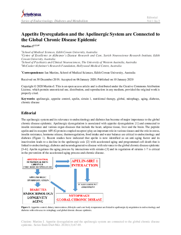 (PDF) Appetite Dysregulation and the Apelinergic System are Connected ...