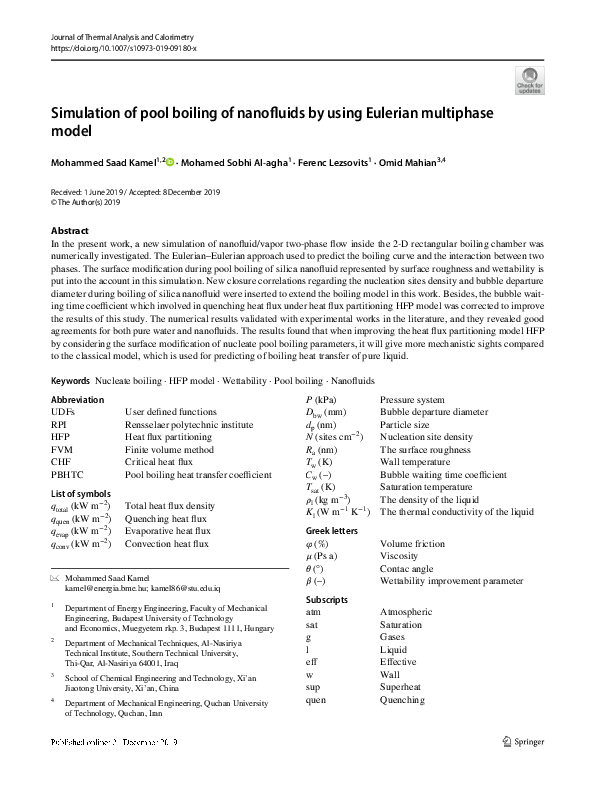 (PDF) 0123456789) 1 3 Journal of Thermal Analysis and Calorimetry Mohammed Kamel Academia.edu