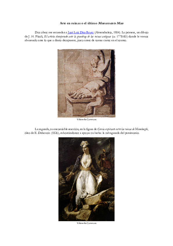 (PDF) PÉREZ AGUAYO, Á. C., Arte en ruinas o el último Monuments Man