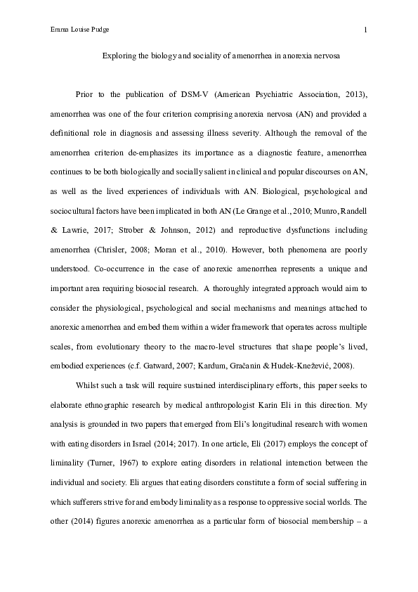 Eating disorder essay paper image