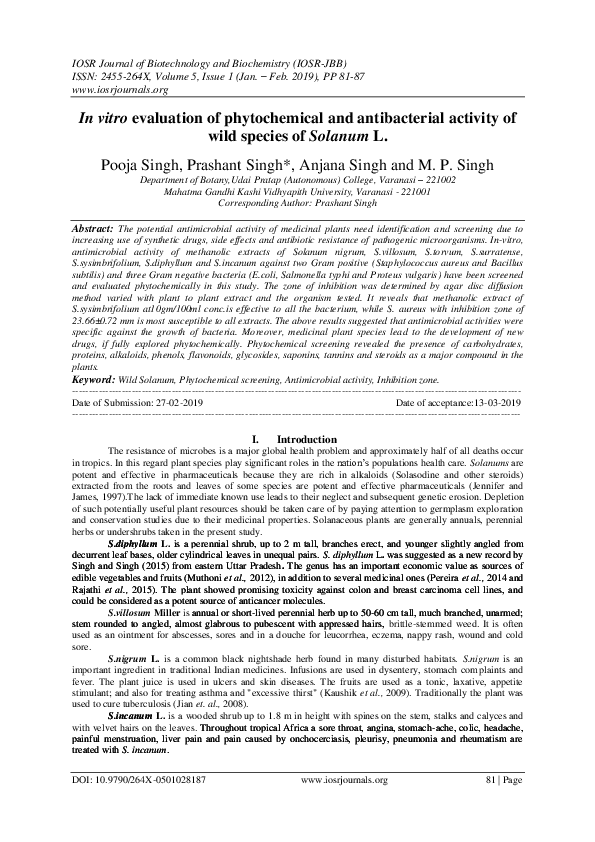 (PDF) In vitro evaluation of phytochemical and antibacterial activity ...
