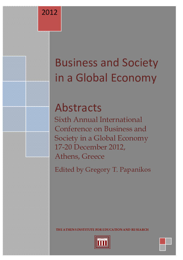 (PDF) Business and Society in a Global Economy: From the 6th Annual ...