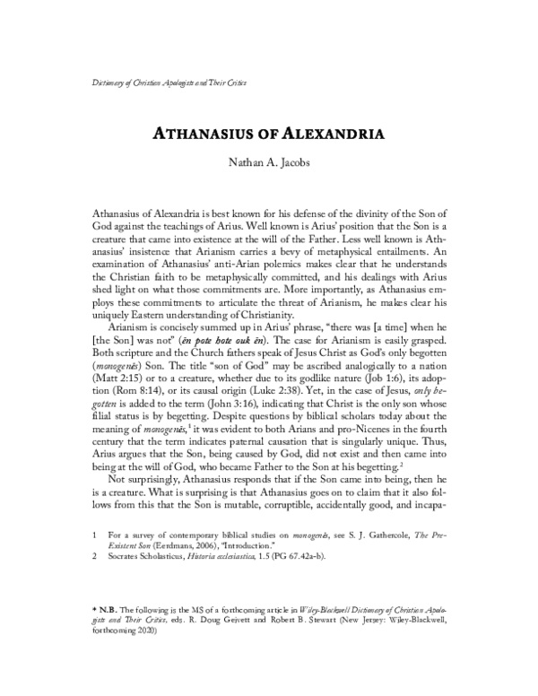 Athanasius orations against the arians image