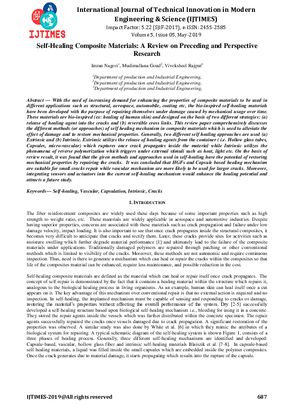 (PDF) Self-Healing Composite Materials: A Review on Preceding and ...