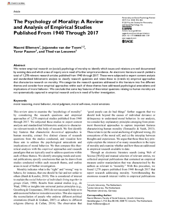 (PDF) Morality