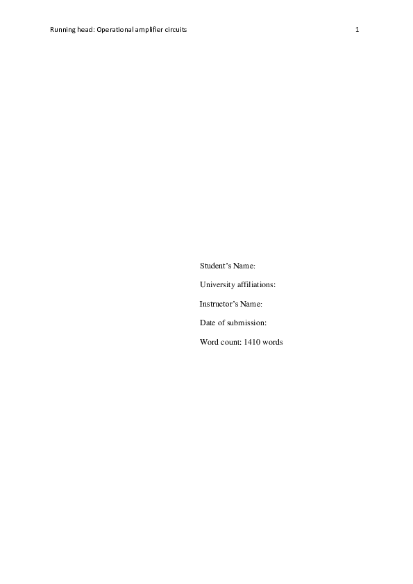 (DOC) Operational amplifiers lab report Victor Odoyo Academia.edu