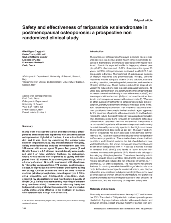 (PDF) Safety and effectiveness of teriparatide vs alendronate in ...