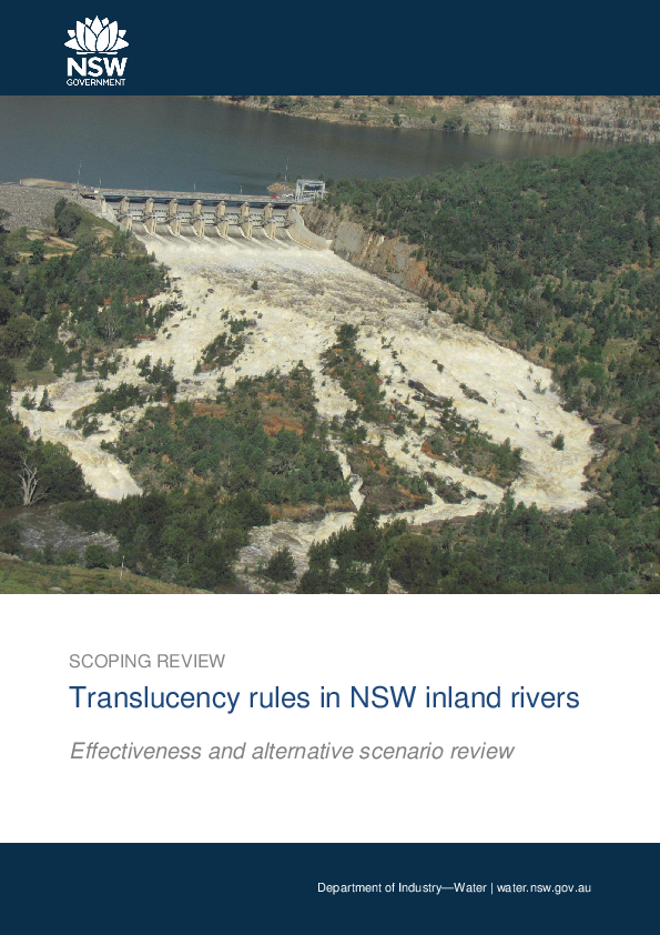 (PDF) Translucency rules in NSW inland rivers. Effectiveness and ...