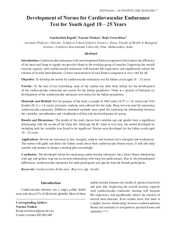 Cardiovascular endurance benefits picture