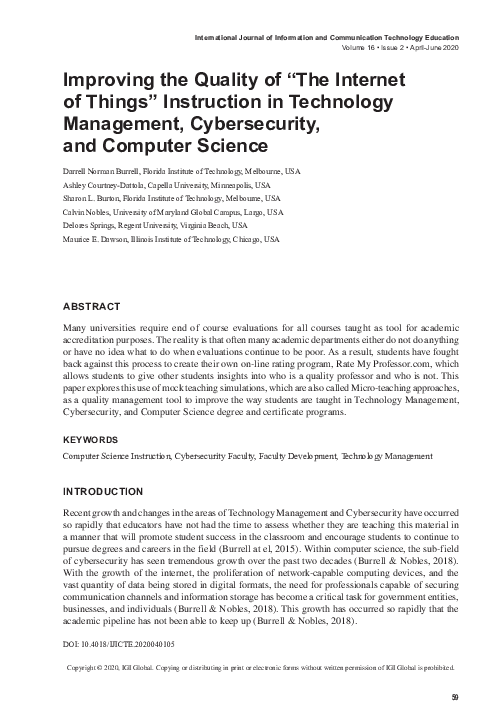 (PDF) Improving the Quality of 