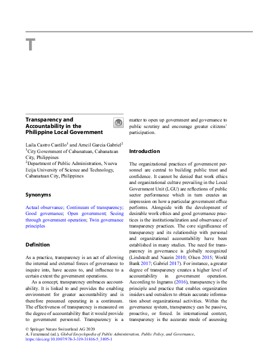 Accountability and transparency essay picture
