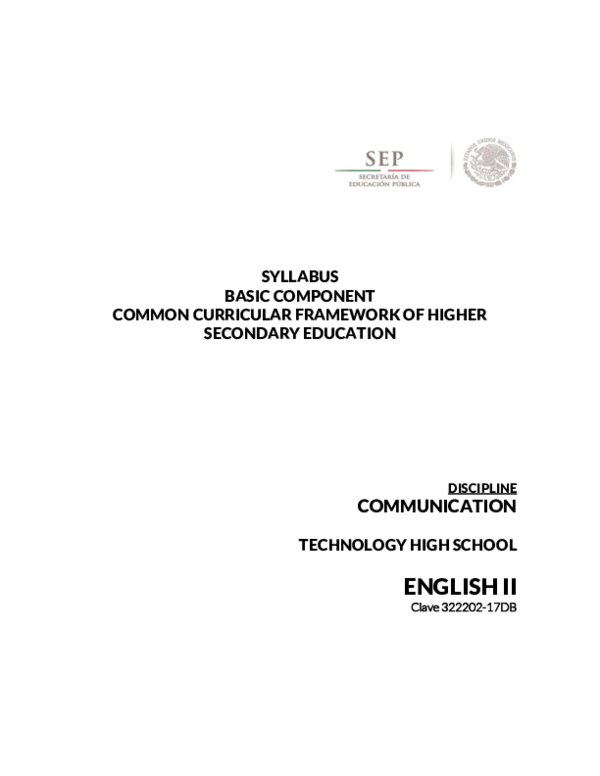 (PDF) SYLLABUS BASIC COMPONENT COMMON CURRICULAR FRAMEWORK OF HIGHER ...