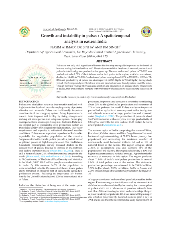 (PDF) Growth and instability in pulses : A spatiotemporal analysis in ...