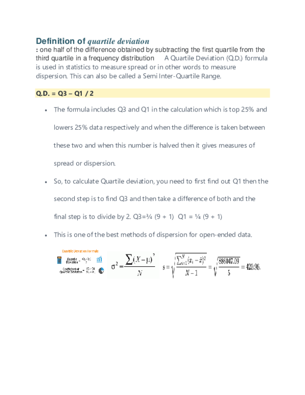(DOC) Definition of quartile deviation Hassan Mujtaba Academia.edu
