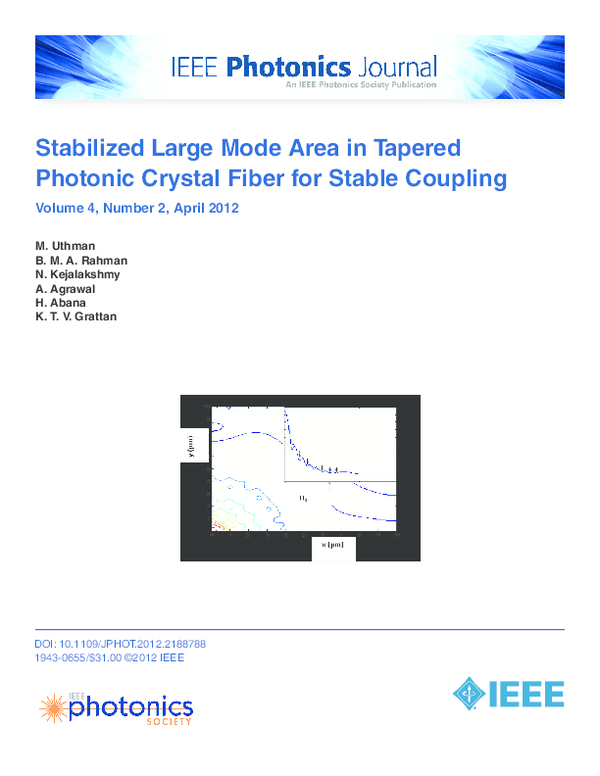 (PDF) Stabilized Large Mode Area in Tapered Photonic Crystal Fiber for ...