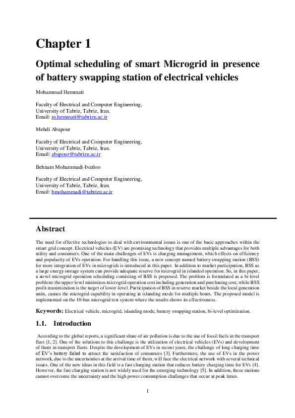 (PDF) Optimal scheduling of smart Microgrid in presence of battery ...