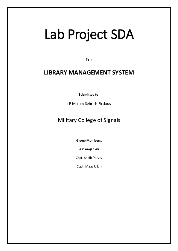 (DOC) Library Management system Documentation