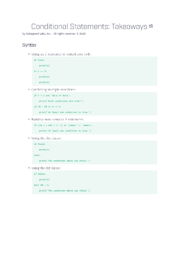 (PDF) conditional statements IN PYTHON