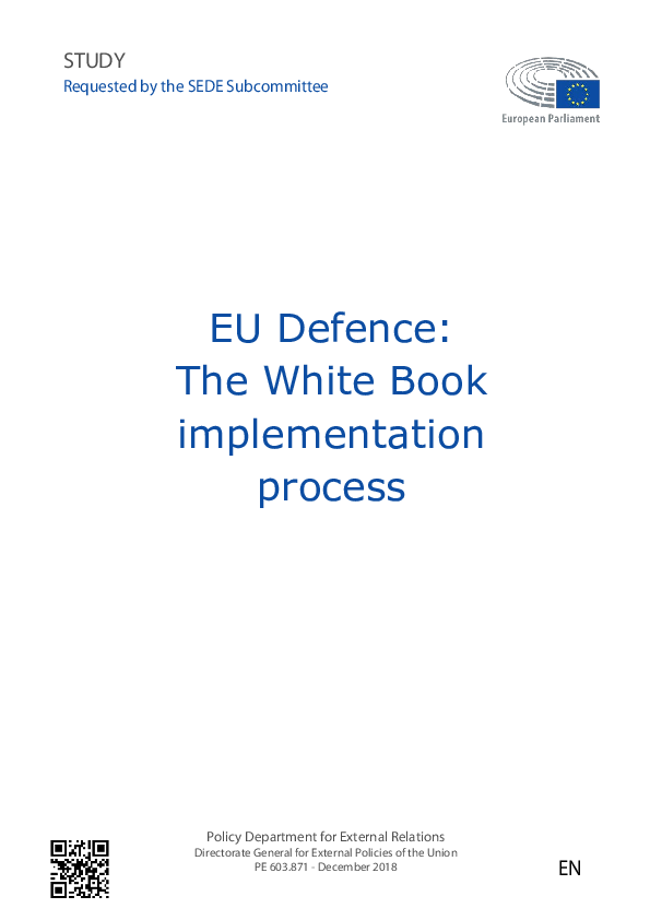(PDF) EU Defence the White Book implementation process FREDERIC