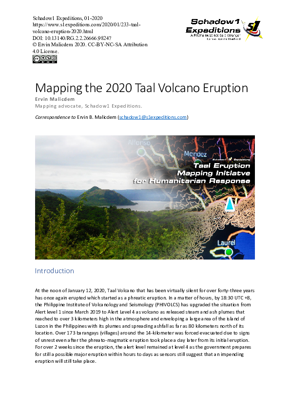 Taal volcano reflection essay image